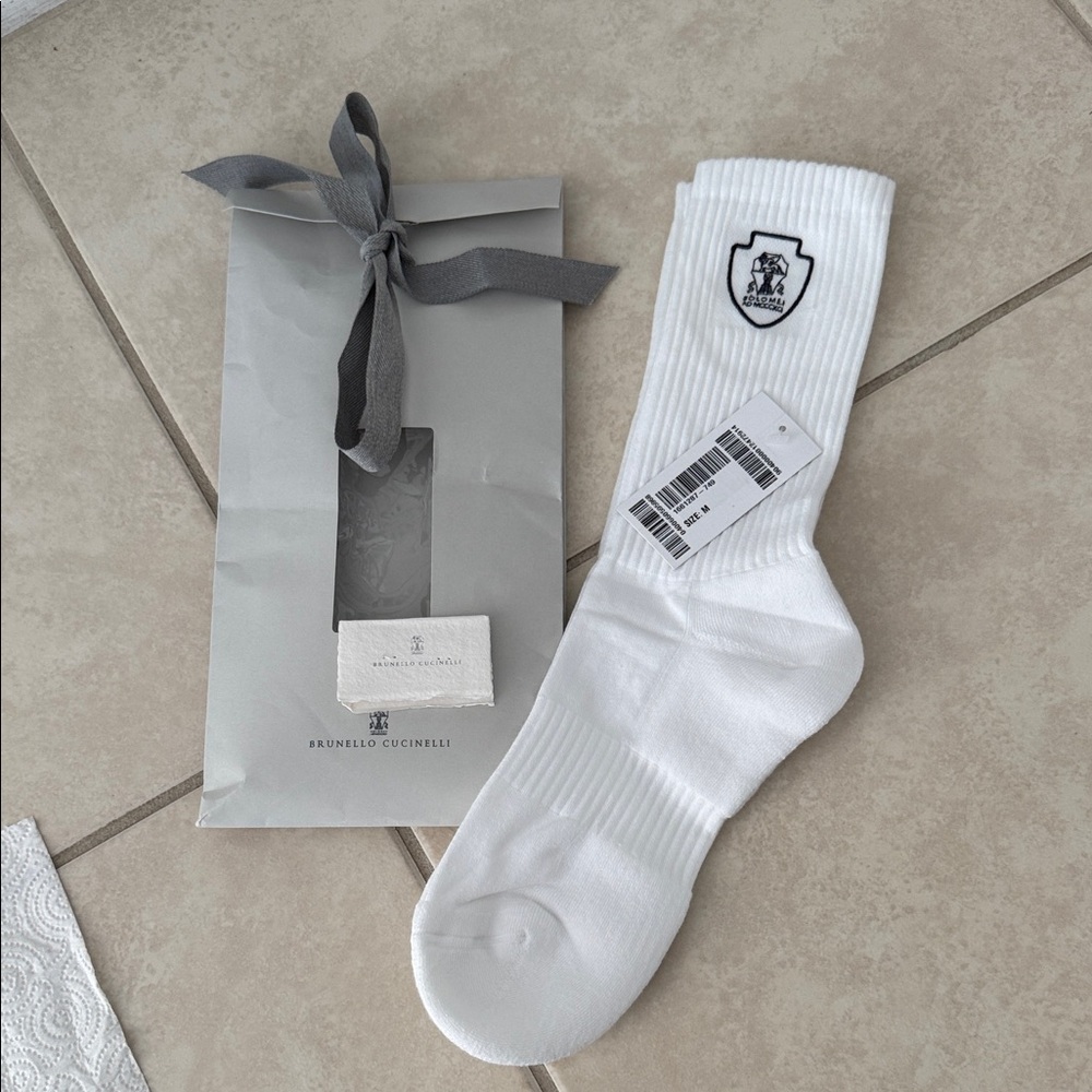 Brunello Cucinelli White Casual Men's Socks